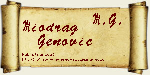 Miodrag Genović vizit kartica
